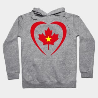 Canadian Vietnamese Multinational Patriot Flag (Heart) Hoodie